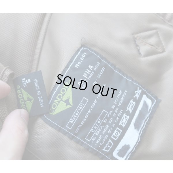 画像4: ウクライナ軍忍者部隊放出コンドル アルファフリースジャケットCB(コヨーテブラウン)SMALL