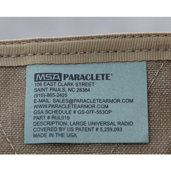 画像3: 米軍放出MSAパラクレイト ラージユニバーサルラジオポーチCB(コヨーテブラウン)新品