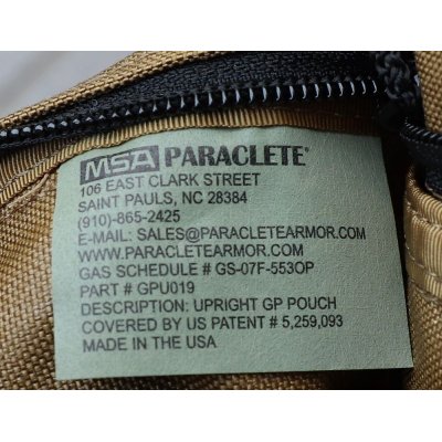画像3: 米軍放出MSAパラクレイト アップライトGPポーチCB(コヨーテブラウン)新品