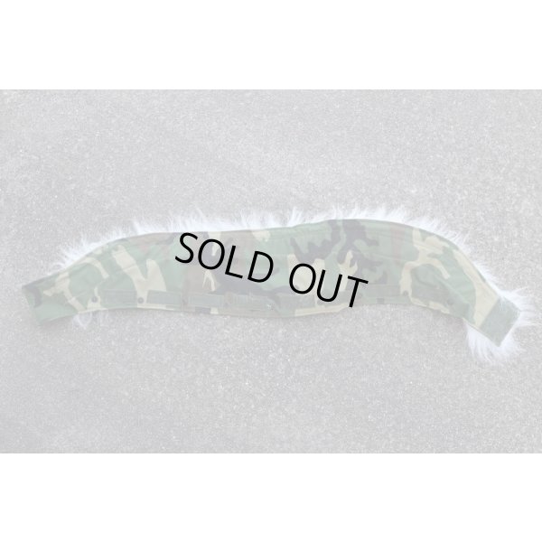 画像2: 米軍ECWCSゴアテックスパーカー用フードファー ウッドランド迷彩LARGE新品