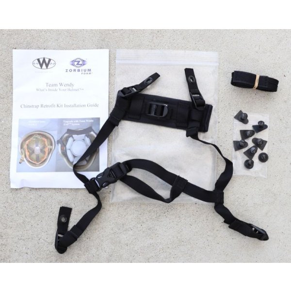 画像1: チームウェンディPASGTヘルメット用4点チンストラップ黒 新品