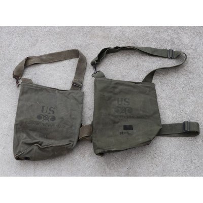 画像1: 米軍M9A1ガスマスクバッグ