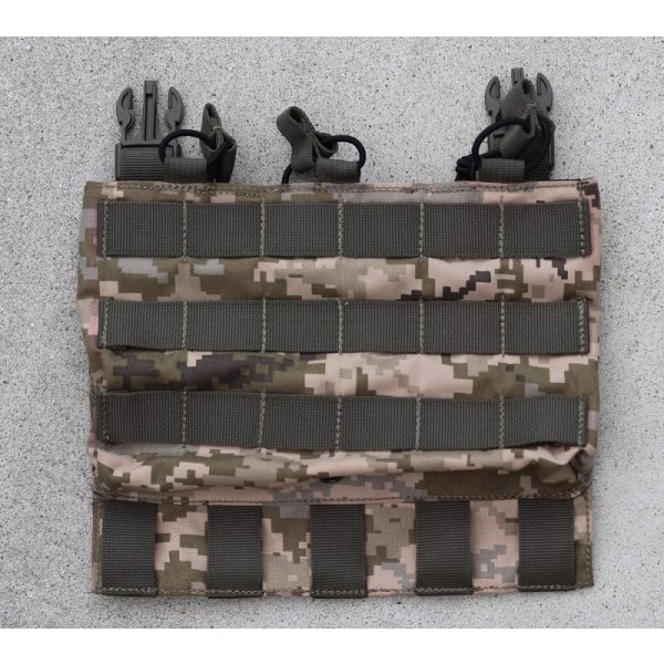 画像1: 受注生産◆ウクライナ軍日本人義勇兵仕様 当店オリジナル品トリプルマガジンポーチプラカード新品