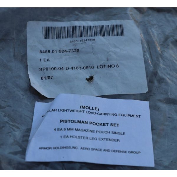 画像2: 米軍MOLLEIIレッグパネル・ピストルマガジンポーチセットUCP迷彩(ACU迷彩)新品