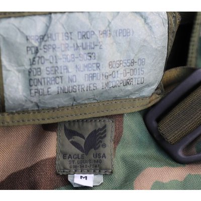 画像7: 米軍イーグル パラシュートドロップバッグ ウッドランド迷彩/グレーMEDIUM新品