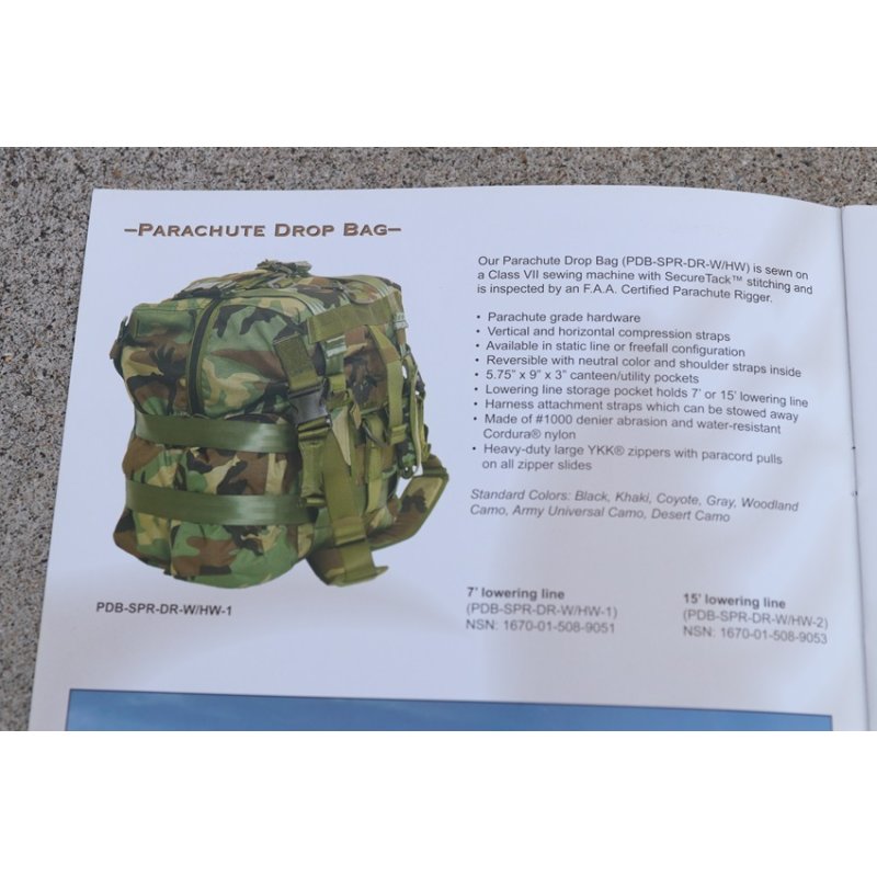 画像10: 米軍イーグル パラシュートドロップバッグ ウッドランド迷彩/グレーMEDIUM新品