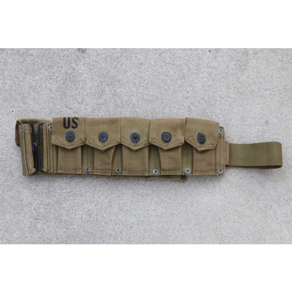 画像1: 詳細不明 米軍M1923風カートリッジベルトOD新品?