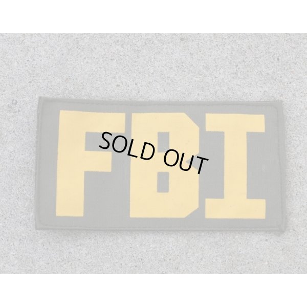 画像1: メーカー不明FBIパッチRGx黄レプリカ