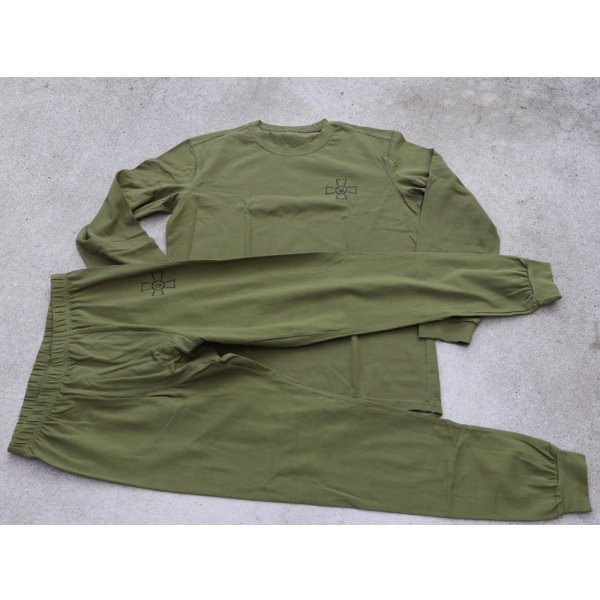 画像1:  ウクライナ軍日本人義勇兵放出ウクライナ軍アンダーシャツ・アンダーパンツセットOD MEDIUM-REGULAR