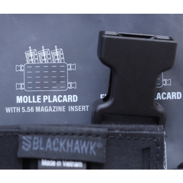 画像4: ブラックホークFoundationシリーズ カンガルーマガジンポーチ付きMOLLEプラカード黒 新品