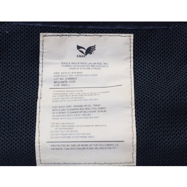 画像4: 米軍?米沿岸警備隊?イーグルLAND (MC)CIRASボディアーマー黒SMALL新品