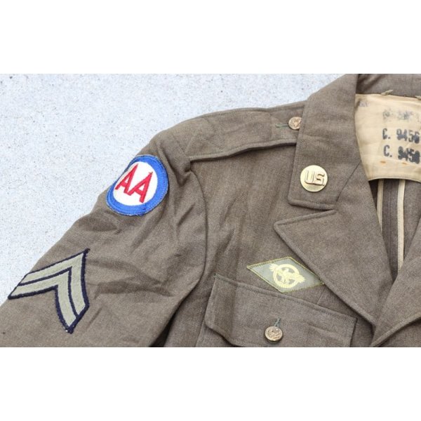 画像3: 第二次世界大戦 米軍 制服ジャケットAAF対空砲兵伍長パッチ付き36R