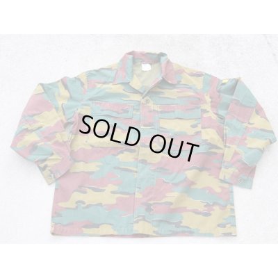 画像1: ベルギー軍 戦闘服ジャケット ジグソー迷彩LARGE-SHORT