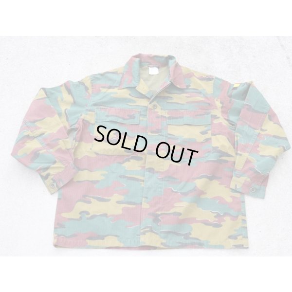 画像1: ベルギー軍 戦闘服ジャケット ジグソー迷彩LARGE-SHORT