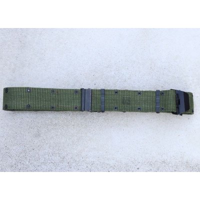 画像1: タイ軍?ピストルベルトLARGE DAVISバックル使用品