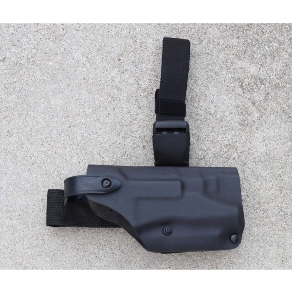 画像1: サファリランド6005レッグホルスター初期型 黒シュアファイア3Vライト付きベレッタM92用 新品