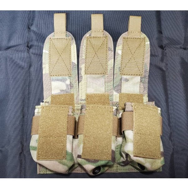 画像2: 受注生産◆自衛官オーダー当店オリジナル品トリプルフラッシュバンポーチ豊和閃光発音筒用 背面ベルクロ仕様 新品