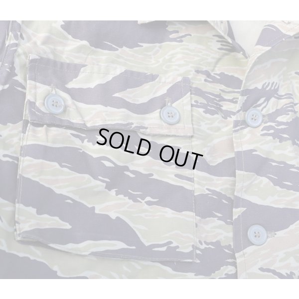 画像4: メーカー不明米軍・南ベトナム軍レプリカ品 戦闘服シャツ タイガーストライプ迷彩 新品