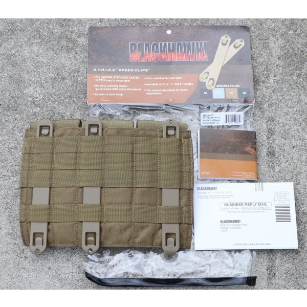 画像2: ブラックホークSTRIKEトリプルマガジンポーチCT(コヨーテタン)スピードクリップタイプ新品