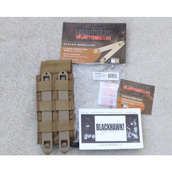 画像2: ブラックホークSTRIKEシングルマガジンポーチCT(コヨーテタン)スピードクリップタイプ新品