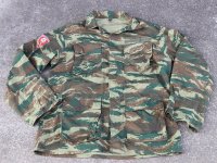 ギリシャ軍ジャケット リザード迷彩リップ祖トップ生地タイプ歩兵部隊パッチ付XX-LARGE