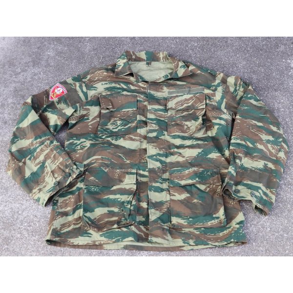 画像1: ギリシャ軍ジャケット リザード迷彩リップストップ生地タイプ歩兵部隊パッチ付XX-LARGE