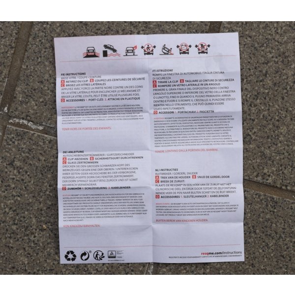 画像4: レスキューミー自動車用緊急脱出ルール黒 新品