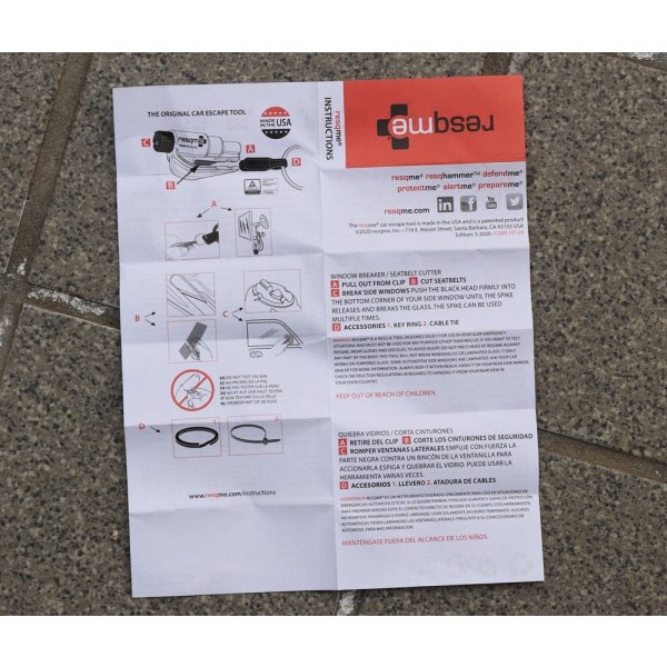 画像3: レスキューミー自動車用緊急脱出ルール黒 新品