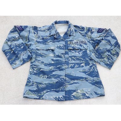 画像1: 米軍 試作品 米空軍女性用ジャケット ブルータイガーストライプ迷彩4R