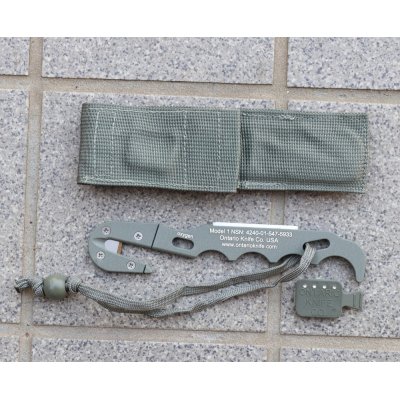画像1: 米軍オンタリオ モデル1ストラップカッターFGポーチ・研石・替え刃付