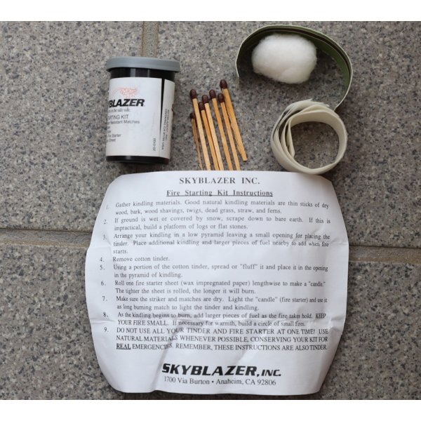 画像1: 米軍スカイブレイザー ファイアスターターキット新品