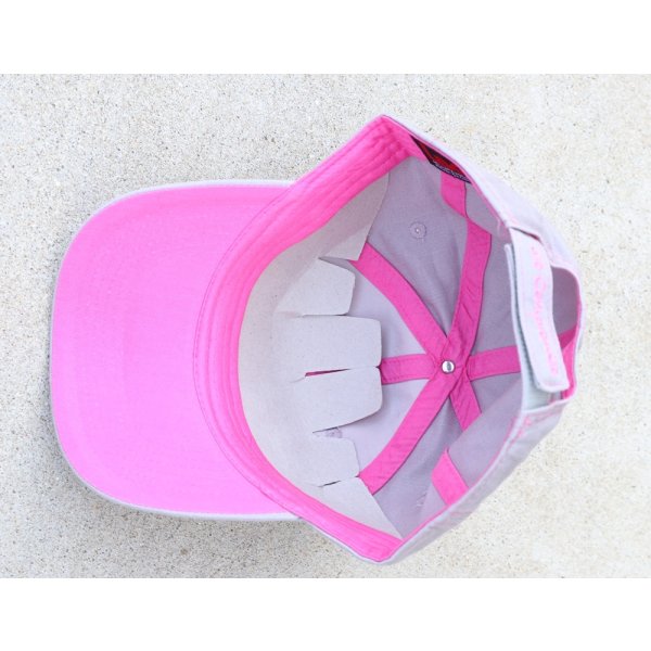 画像2: H&K製HKキャップ灰Xピンク新品