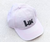 H&K製HKキャップ灰Xピンク新品