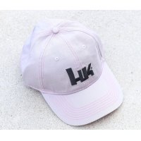 H&K製HKキャップ灰Xピンク新品