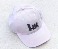H&K製HKキャップ灰Xピンク新品