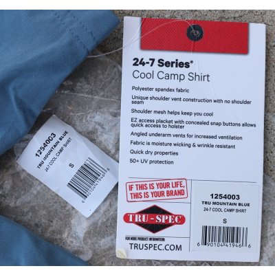 画像4: TRU-SPEC 24-7クールキャンプシャツ マウンテンブルーSMALL新品