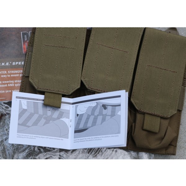 画像5: ブラックホークSTRIKEトリプルマガジンポーチCT(コヨーテタン)スピードクリップタイプ新品