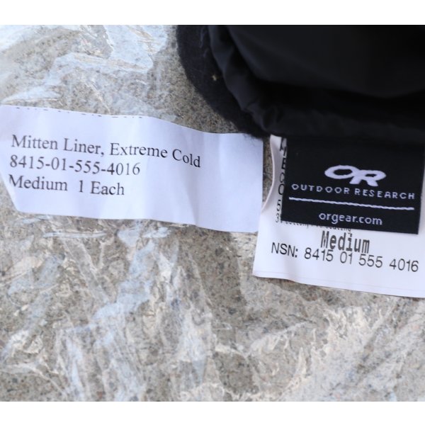 画像4: 米軍OR(アウトドアリサーチ)防寒ミトングローブライナー黒MEDIUM