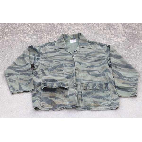 画像1: カモ ハンティングジャケット タイガーストライプ迷彩MEDIUM