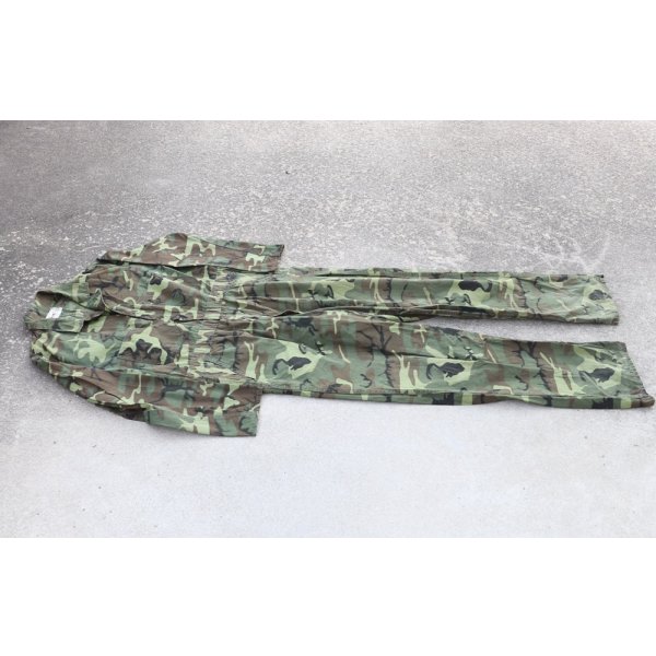 画像1: カモ カバーオールERDLグリーンリーフ迷彩LARGE