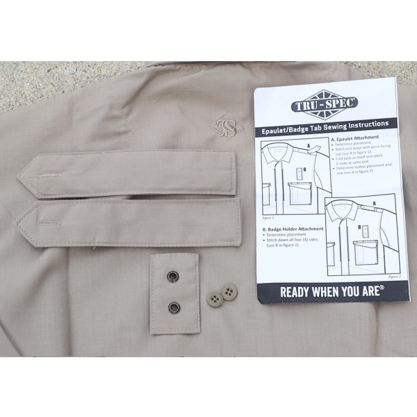 画像5: TRU-SPEC 24-7ウルトラライトドレスシャツ カーキLARGE-REGULAR新品