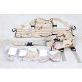 米軍放出FEDERAL COVERS & TEXTILES製RACKベスト ポーチ6個付きセット3Cデザート迷彩OD縁タイプ 新品