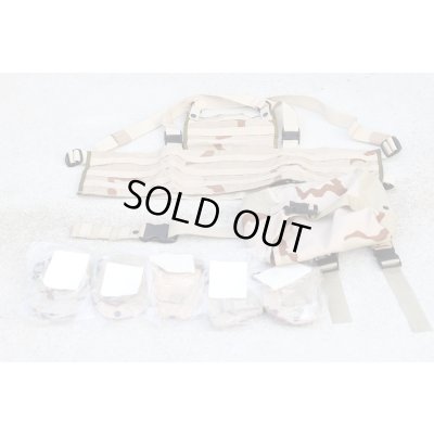 画像1: 米軍放出FEDERAL COVERS & TEXTILES製RACKベスト ポーチ6個付きセット3Cデザート迷彩OD縁タイプ 新品