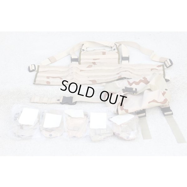 画像1: 米軍放出FEDERAL COVERS & TEXTILES製RACKベスト ポーチ6個付きセット3Cデザート迷彩OD縁タイプ 新品