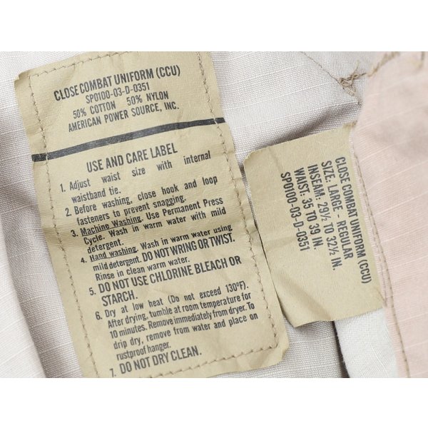 画像3: 米軍 試作品CCUパンツ3Cデザート迷彩LARGE-REGULAR
