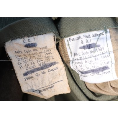 画像13: 第二次世界大戦 米軍 米陸軍士官用オーバーコート ライナー付42R