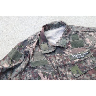 画像3: 韓国軍 戦闘服ジャケット 韓国陸軍デジタル迷彩105-168-M海軍パッチ付き