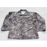 韓国軍 戦闘服ジャケット 韓国陸軍デジタル迷彩105-168-M海軍パッチ付き