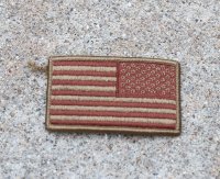 LBT-1781リバースタイプ星条旗フラッグパッチ デザートカラー色 新品