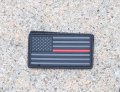 LBT-1781米消防士向けシンレッドライン星条旗ラバーフラッグパッチ新品